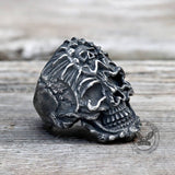 Punk Skull Design Stainless Steel Thumb Ring | Gthic.com