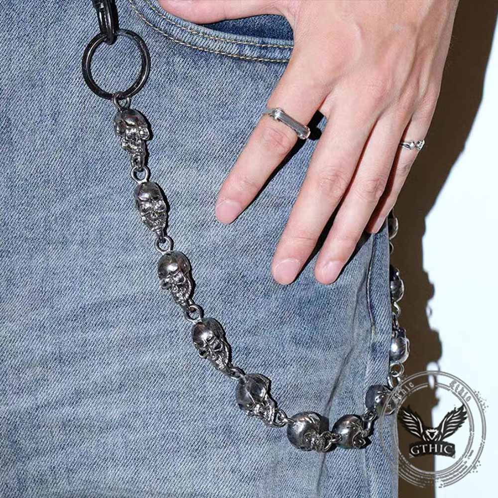 Punk Skull Head Alloy Biker Pants Chain | Gthic.com