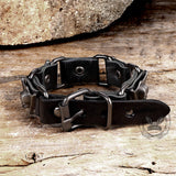 Punk Skull Head PU Leather Adjustable Bracelet