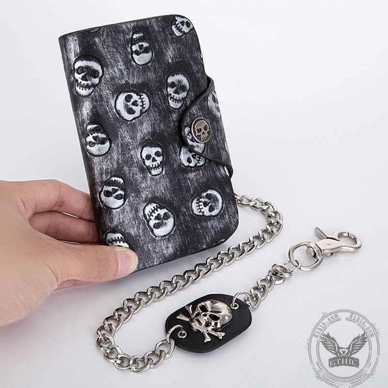 Punk Skull Head PU Leather Wallet | Gthic.com