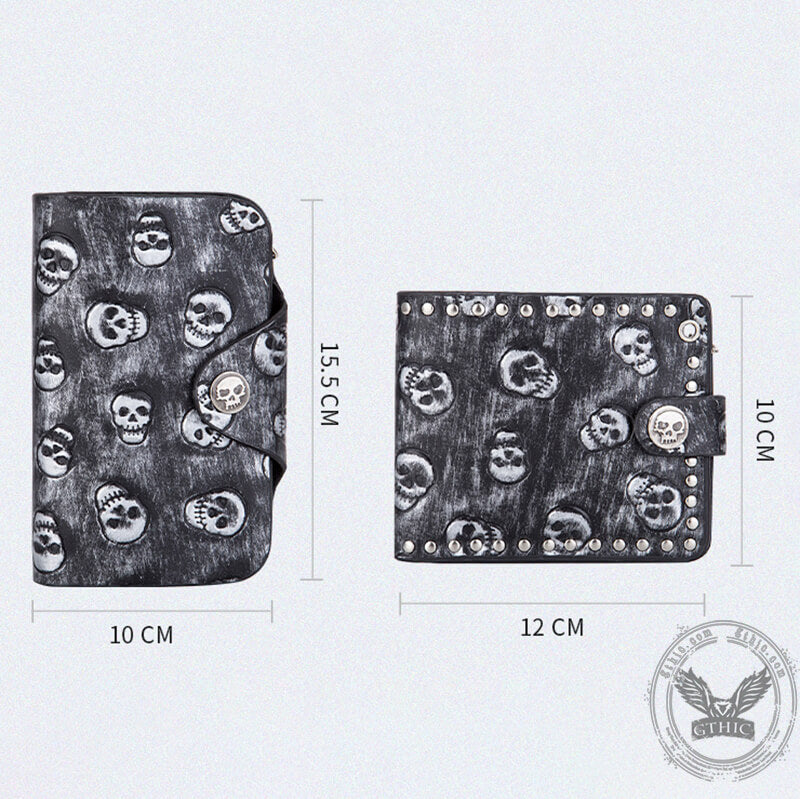 Punk Skull Head PU Leather Wallet