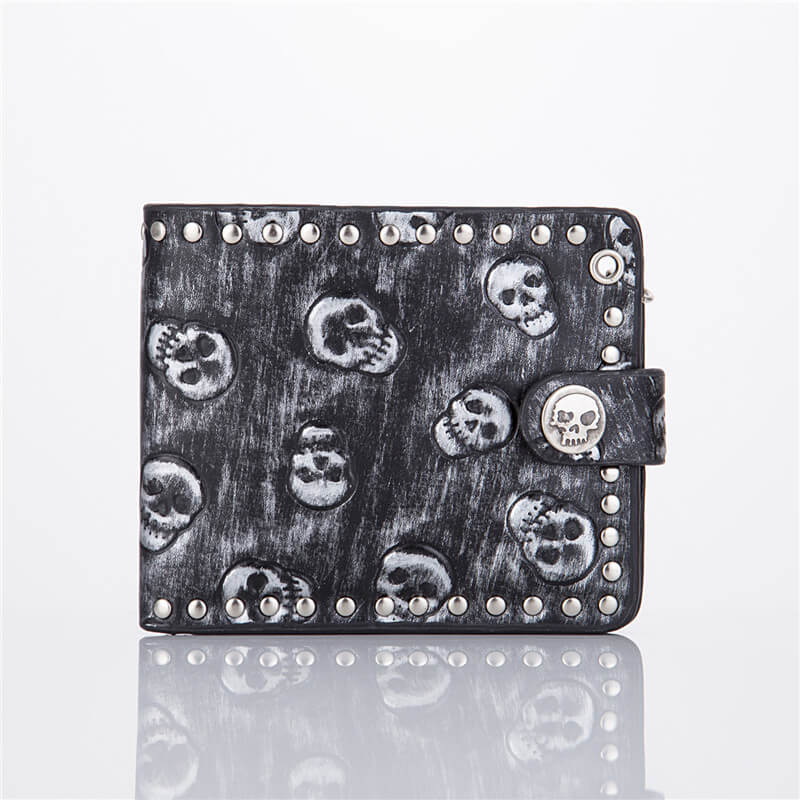 Punk Skull Head PU Leather Wallet | Gthic.com