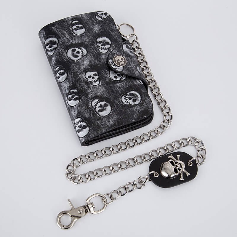 Punk Skull Head PU Leather Wallet
