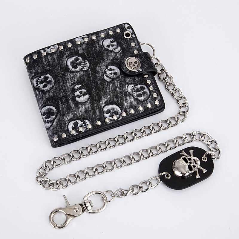 Punk Skull Head PU Leather Wallet