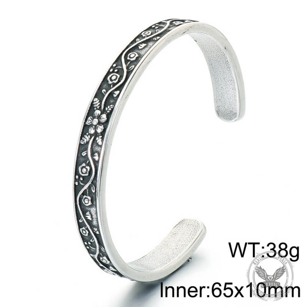 Punk Skull Head Stainless Steel Open Bracelet