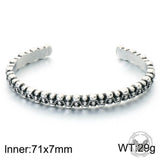 Punk Skull Head Stainless Steel Open Bracelet