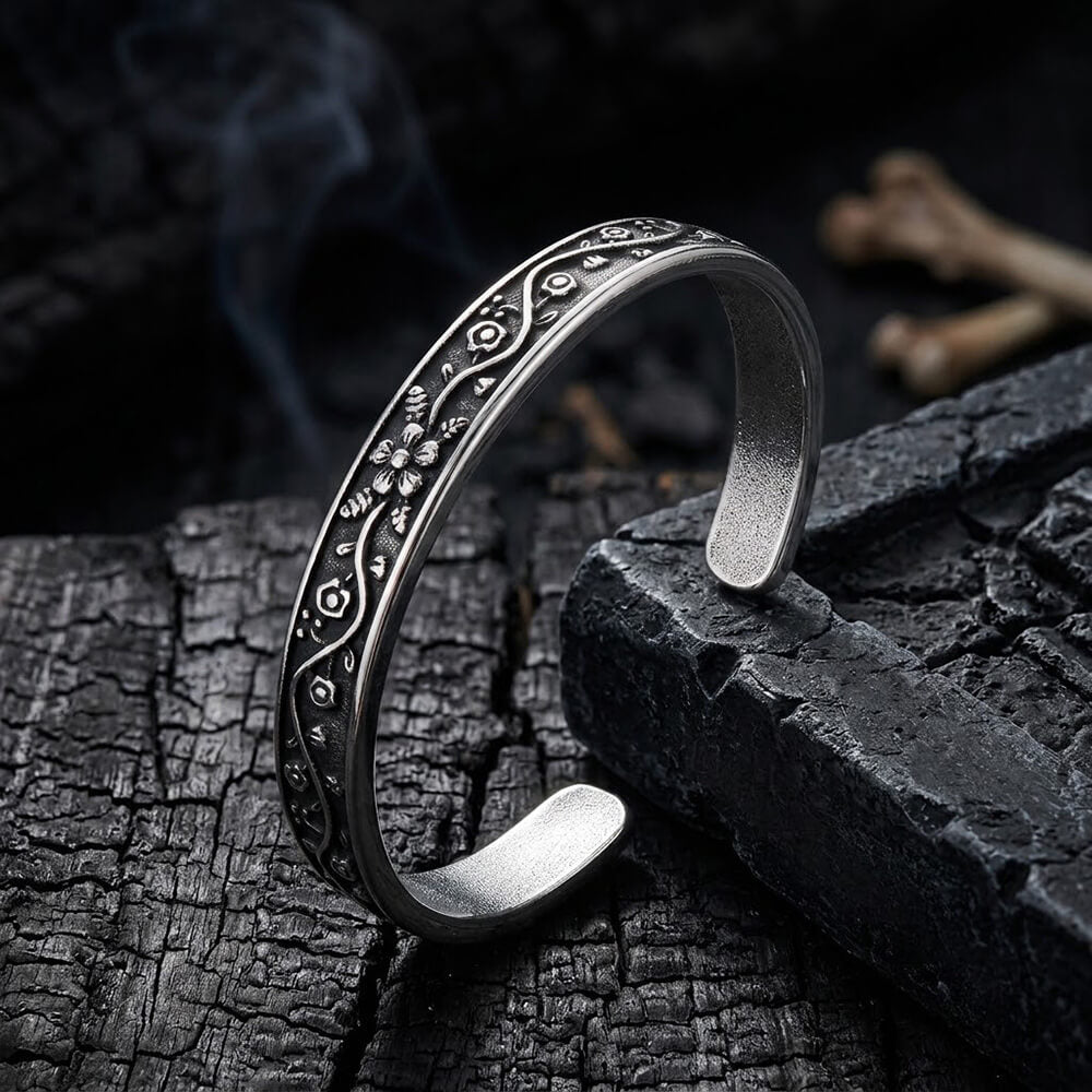 Punk Skull Head Stainless Steel Open Bracelet