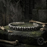Punk Skull Head Stainless Steel Open Bracelet