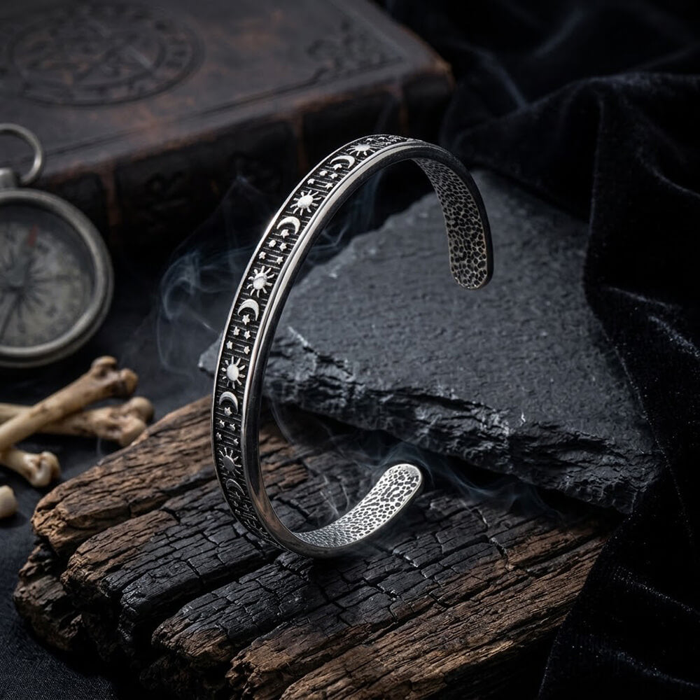 Punk Skull Head Stainless Steel Open Bracelet