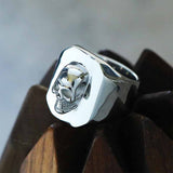Punk Skull Head Stainless Steel Square Ring