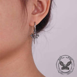 Punk Skull Nail Cross Stainless Steel Gem Earrings | Gthic.com