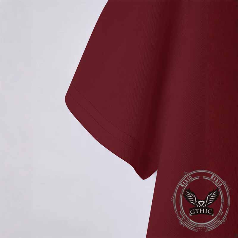 Punk Skull Pirate Print Short Sleeve Polo Shirt 03 | Gthic.com