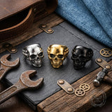 Punk Skull Skeletal Joints Stainless Steel Open Bracelet | Gthic.com