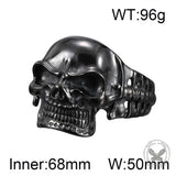 Punk Skull Skeletal Joints Stainless Steel Open Bracelet