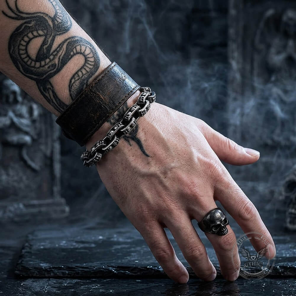 Punk Skull Stainless Steel Bracelet | Gthic.com