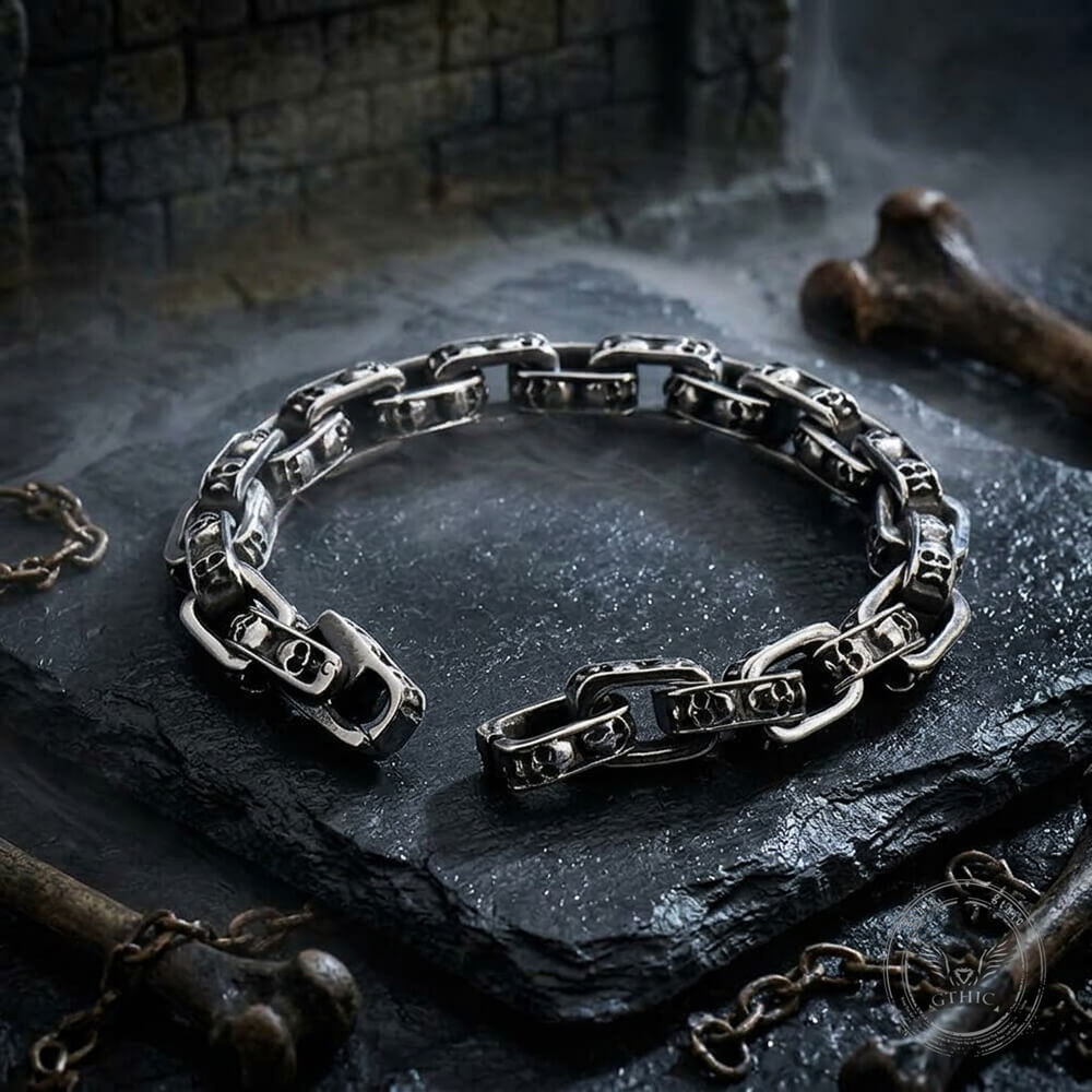 Punk Skull Stainless Steel Bracelet