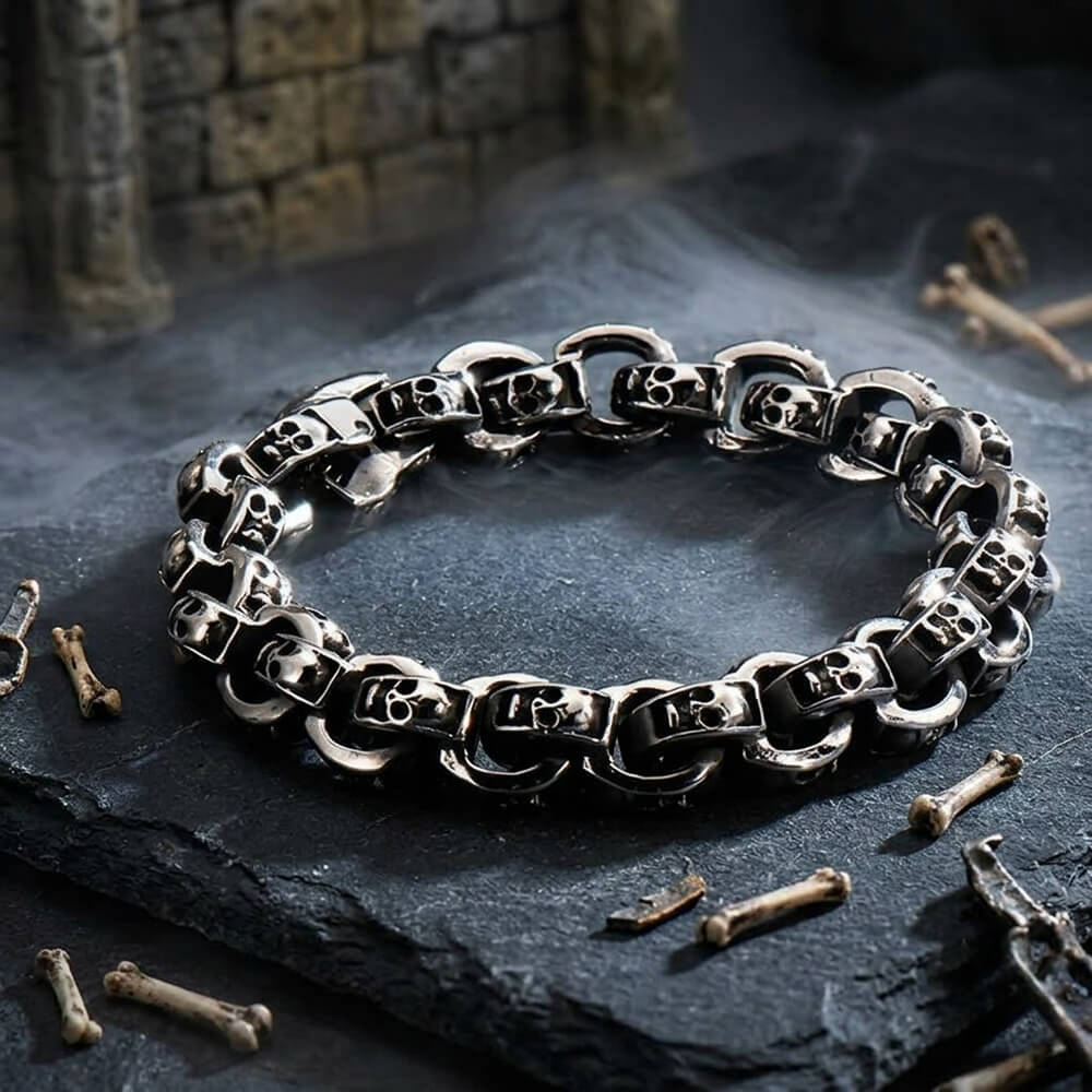 Punk Skull Stainless Steel Bracelet