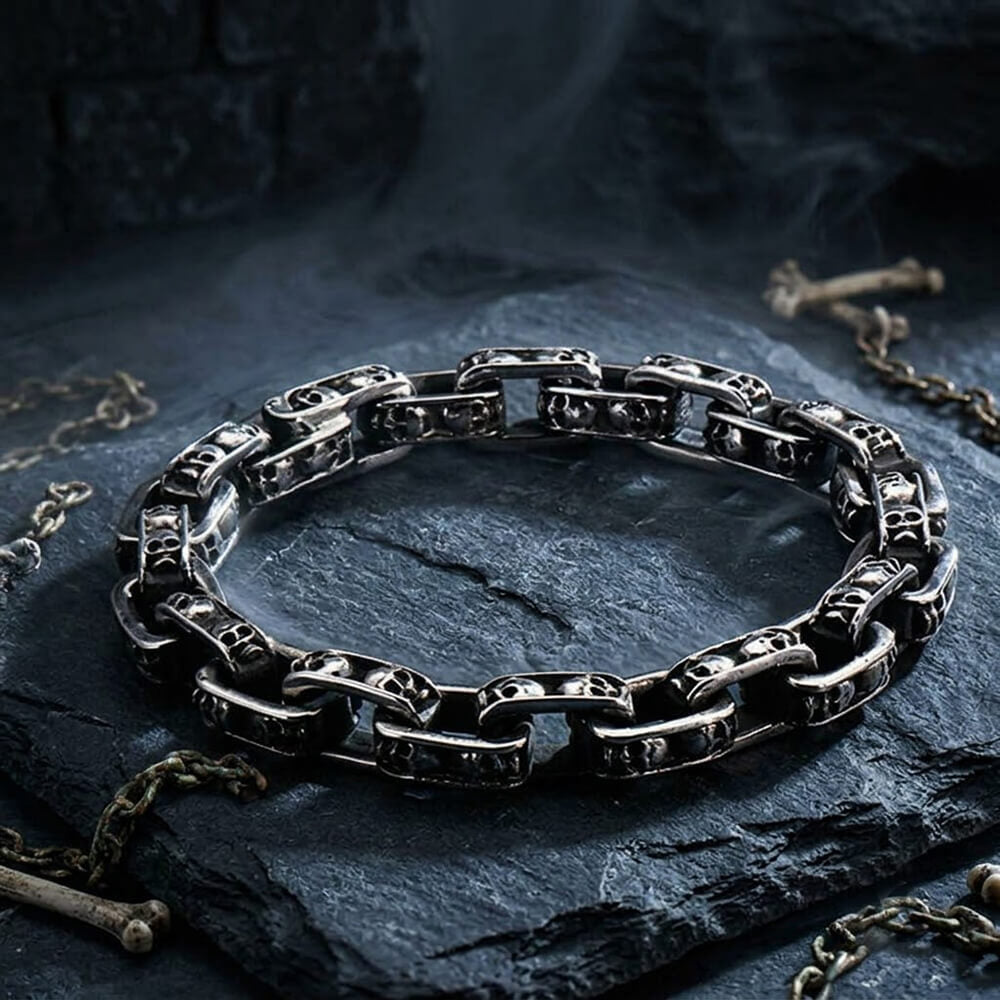 Punk Skull Stainless Steel Bracelet | Gthic.com
