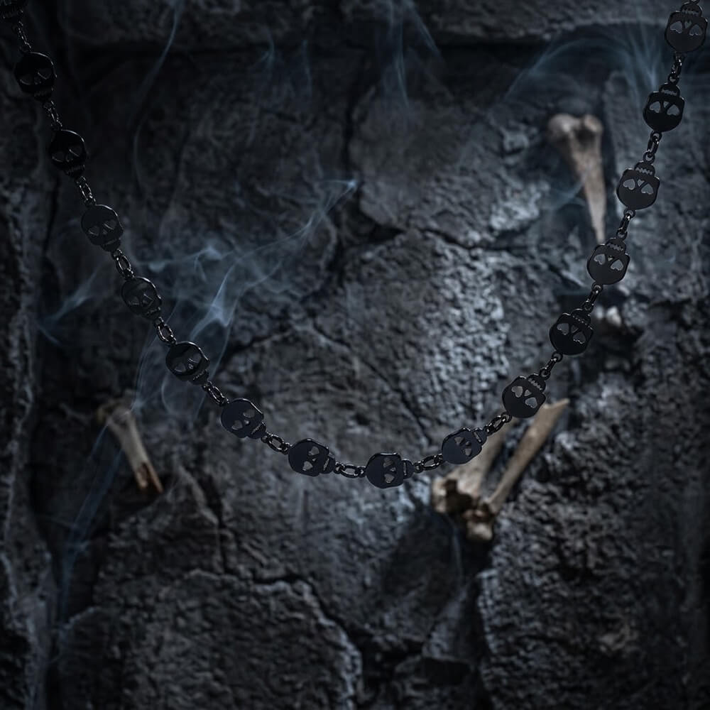 Punk Skull Stainless Steel Chain Necklace