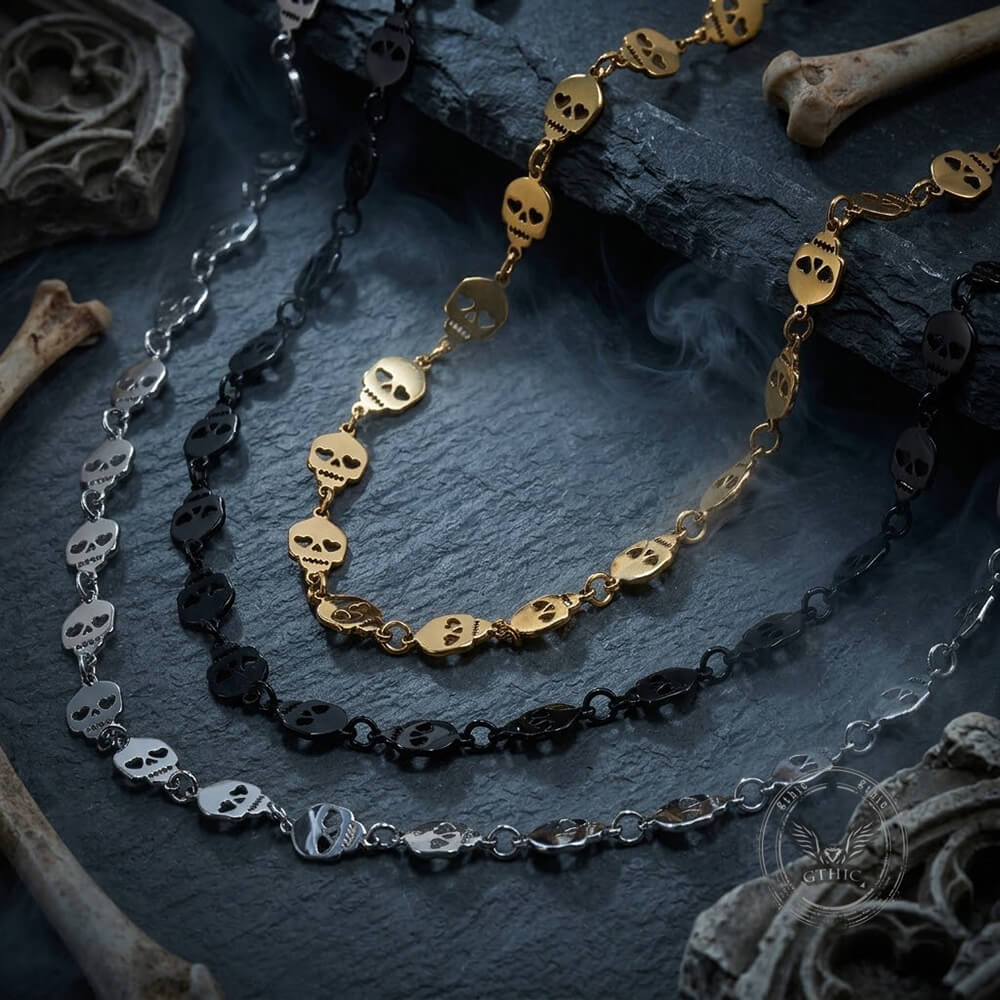 Punk Skull Stainless Steel Chain Necklace
