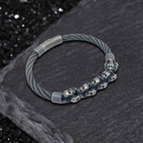 Punk Skull Wire Splicing Stainless Steel Bracelet