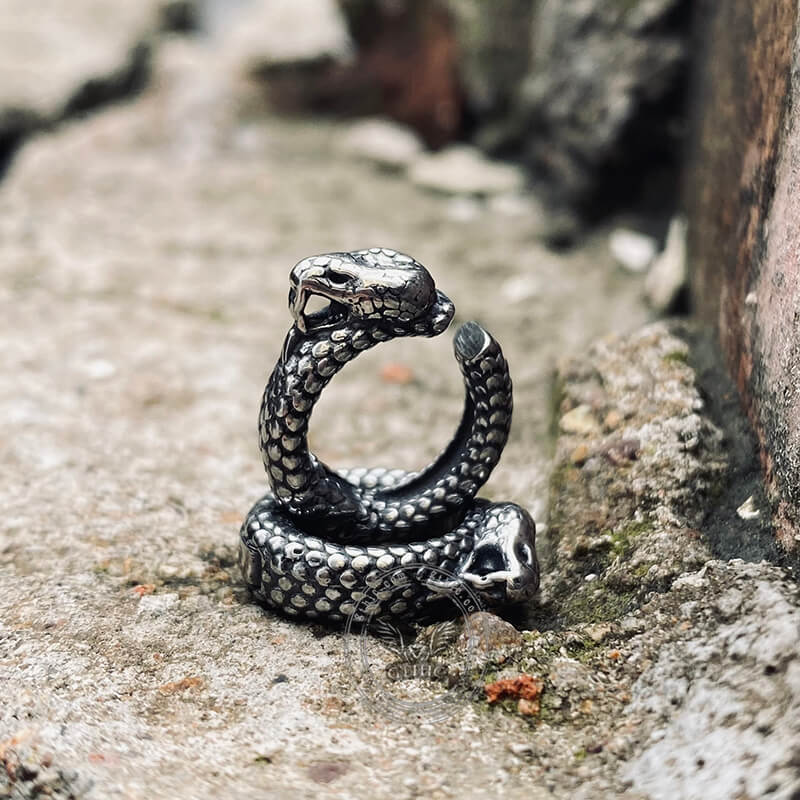 Punk Snake Stainless Steel Animal Ear Cuffs | Gthic.com