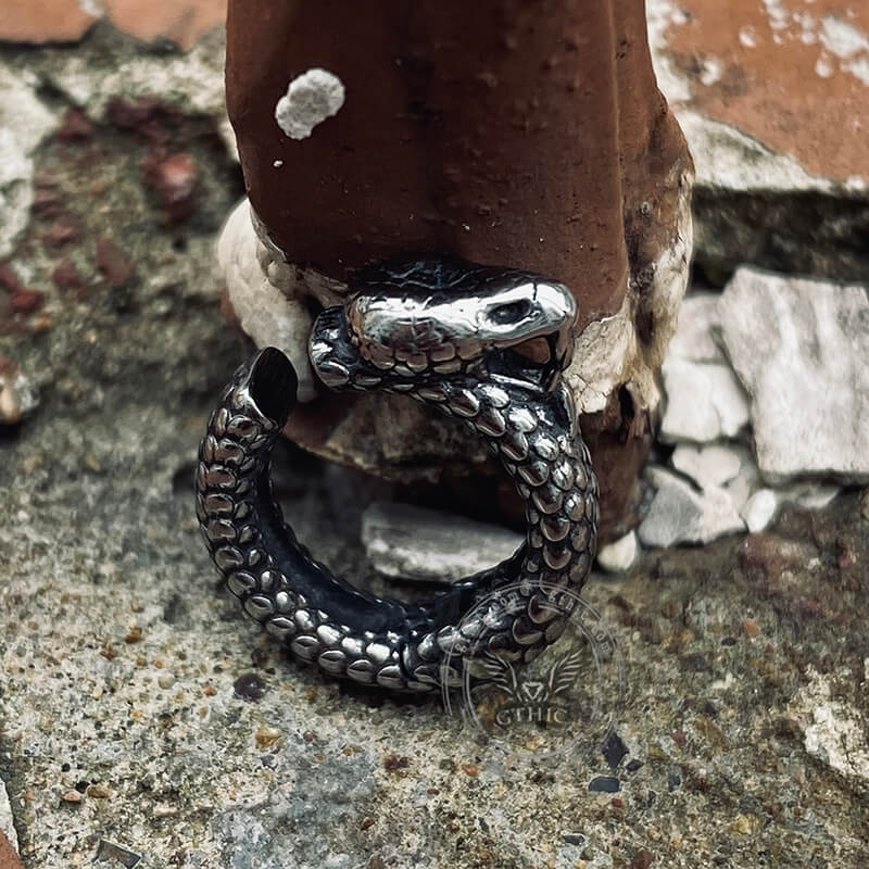 Punk Snake Stainless Steel Animal Ear Cuffs | Gthic.com