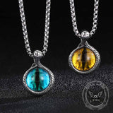 Punk Snake Wrap Devil Eye Stainless Steel Pendant | Gthic.com
