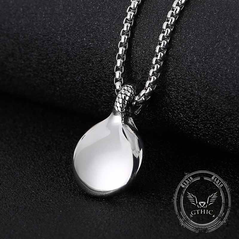 Punk Snake Wrap Devil Eye Stainless Steel Pendant