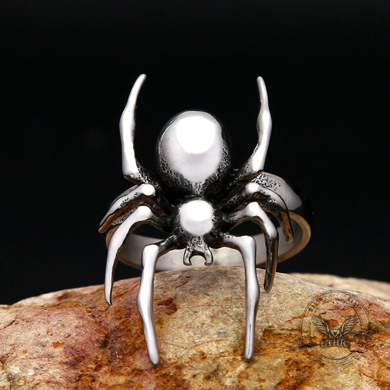 Punk Spider Stainless Steel Animal Ring