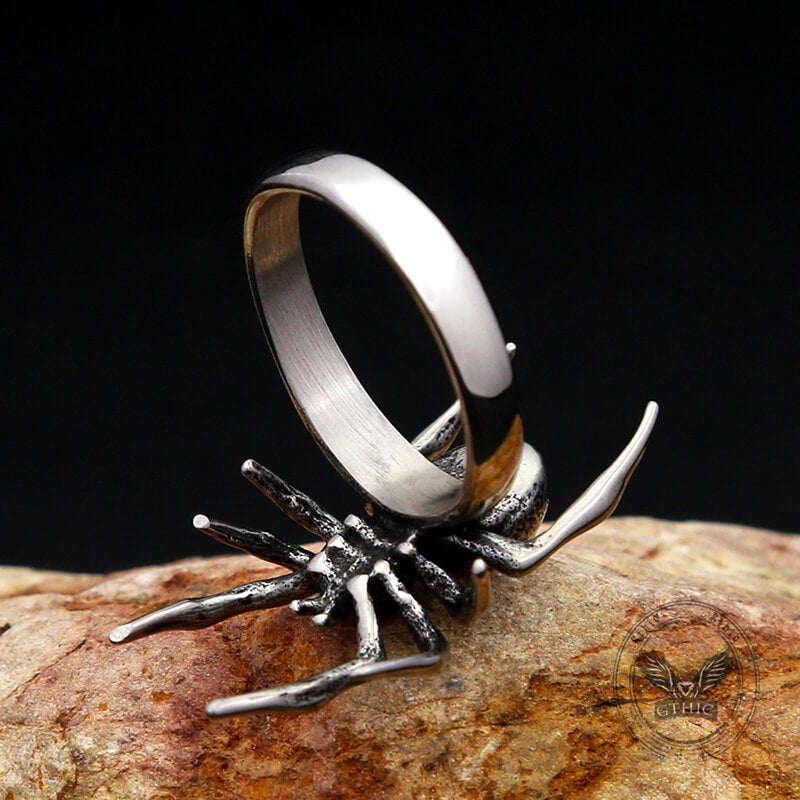 Punk Spider Stainless Steel Animal Ring