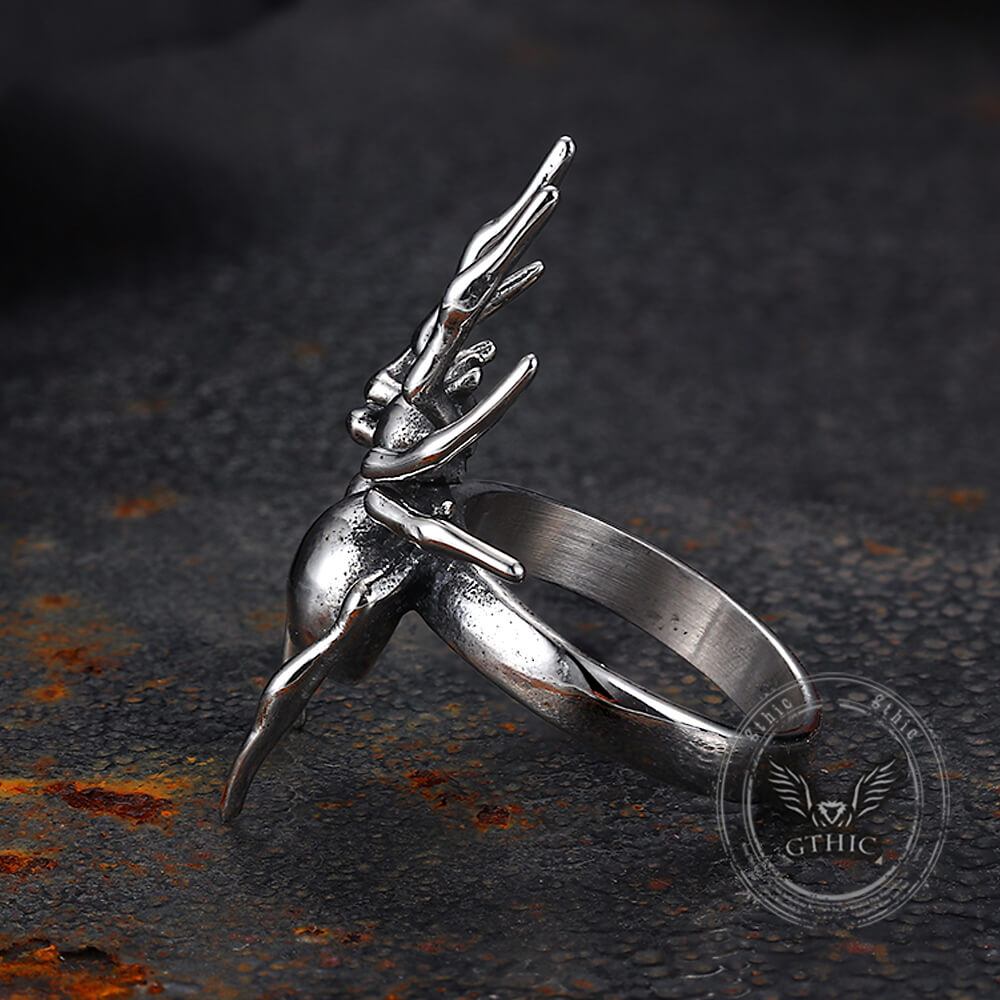 Punk Spider Stainless Steel Animal Ring