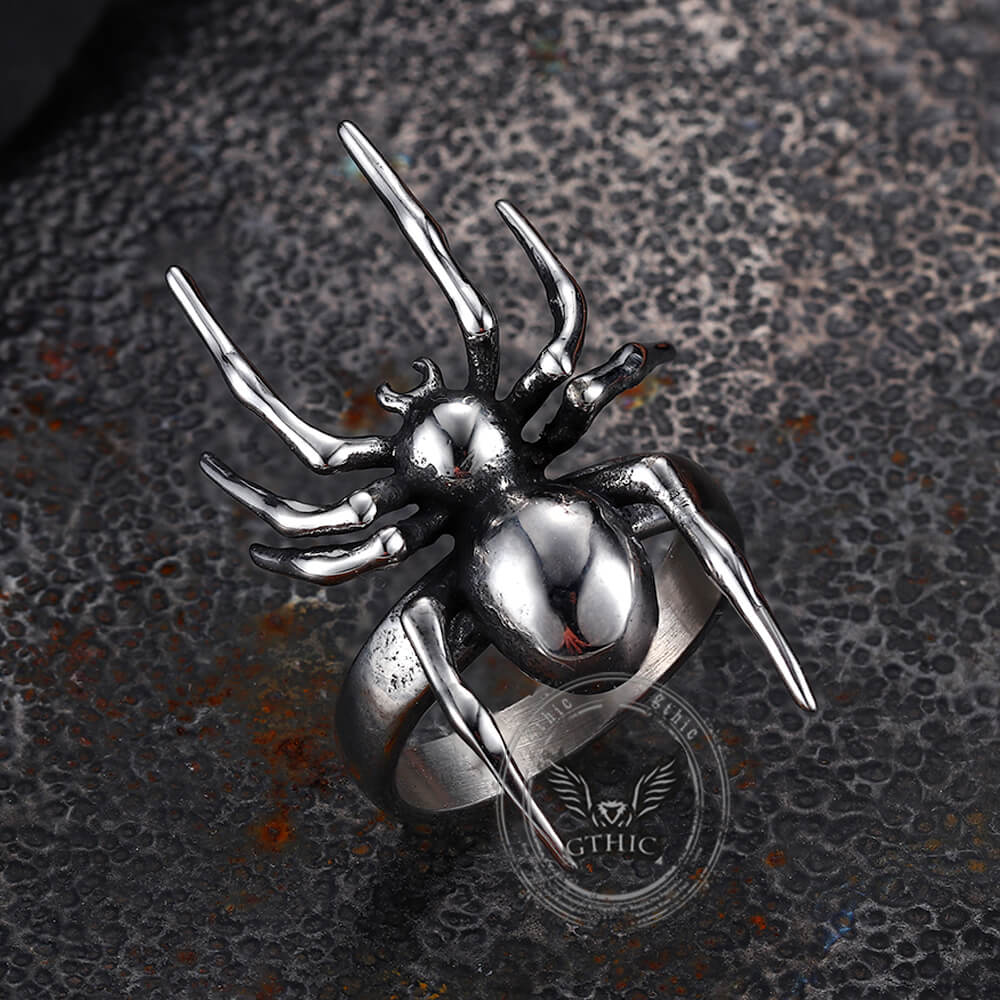 Punk Spider Stainless Steel Animal Ring