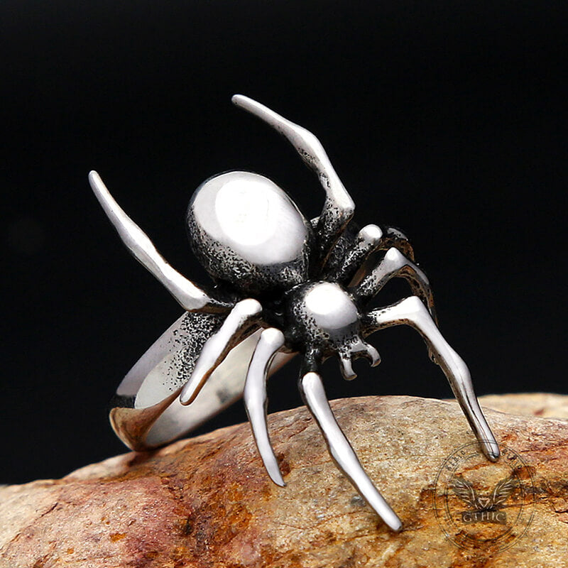Punk Spider Stainless Steel Animal Ring