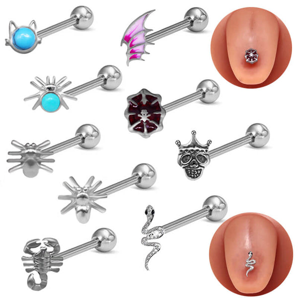 Punk Spider Stainless Steel Tongue Nail | Gthic.com
