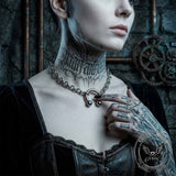 Punk Spike Horseshoe Stainless Steel Clavicle Necklace | Gthic.com