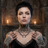 Punk Spike Horseshoe Stainless Steel Clavicle Necklace