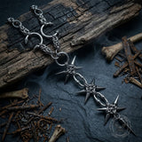 Punk Spiked Tassel Stainless Steel Drop Necklace