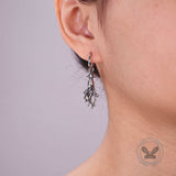Punk Squid Stainless Steel Marine Hoop Earrings | Gthic.com