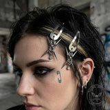 Punk Stainless Steel Rivet Spiked Hair Clips | Gthic.com