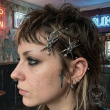 Punk Stainless Steel Rivet Spiked Hair Clips | Gthic.com