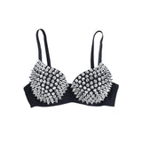 Punk Street Studded Metallic Spike Bra Underwear | Gthic.com