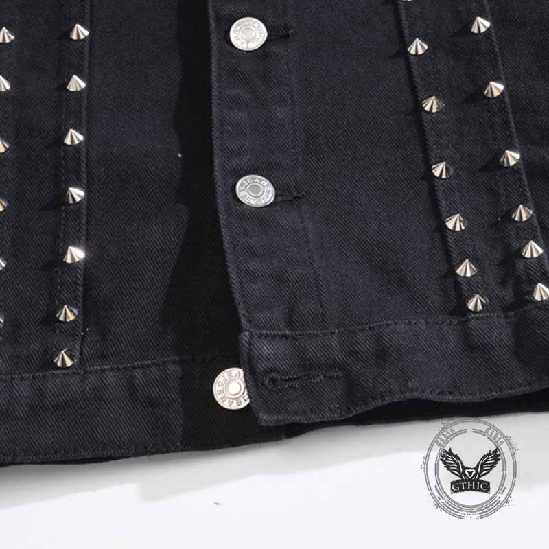 Gilet Skull in cotone ricamato stampato