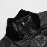 Punk Style Stand-Collar PU Leather Motorcycle Jacket