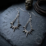 Punk Thorn Chain Stainless Steel Drop Earrings