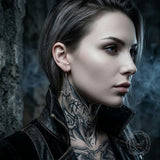 Punk Thorn Chain Stainless Steel Drop Earrings | Gthic.com