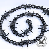 Punk Thorn Chunky Stainless Steel Necklace | Gthic.com