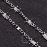 Punk Thorn Chunky Stainless Steel Necklace