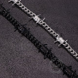 Punk Thorn Chunky Stainless Steel Necklace