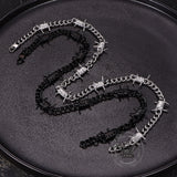 Punk Thorn Chunky Stainless Steel Necklace